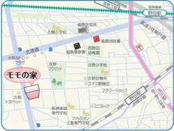 福島区の地図です。